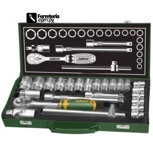 Juego de llave tubo HEX CR-V 1/2 24PZS - JADEVER