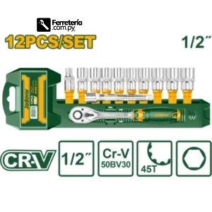 Juego de llave tubo cr-v 1/2 12PZS - JADEVER