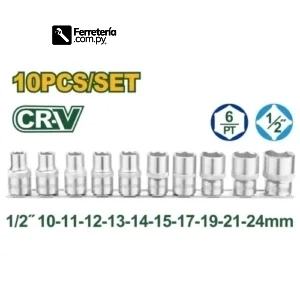 Juego de llave tubo cr-v 1/2 10PZS - JADEVER